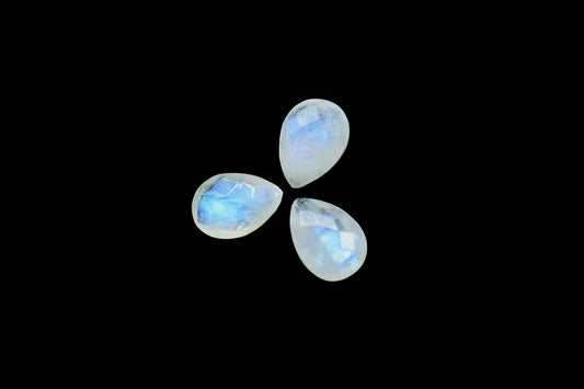 Moonstone Faceted 7x10mm Pear Shape Beads,Rainbow Moonstone Pear Shape Briolettes,Moonstone Teardrop,Pear Shape Briolettes,Moonstone Beads