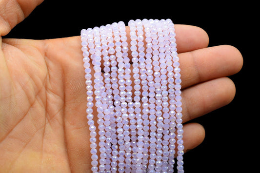 Rose Quartz Faceted Beads/Loose Gesmstone Beads/Pink Stone Beads/Jewelry Making Beads/Rondelle Beads Rose quartz Beads Strand/Beds Faceted