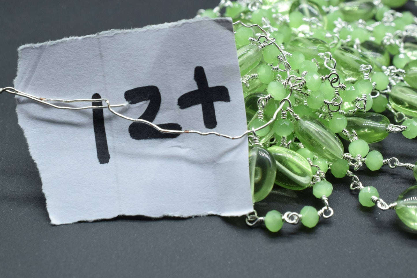 Natural Prehinte Smooth Oval Rosary Style Beaded Chain,Gold Plated Wire Wrapped Chain,Gemstone Linked Handmade Chain,Jewelry Making,Per Foot