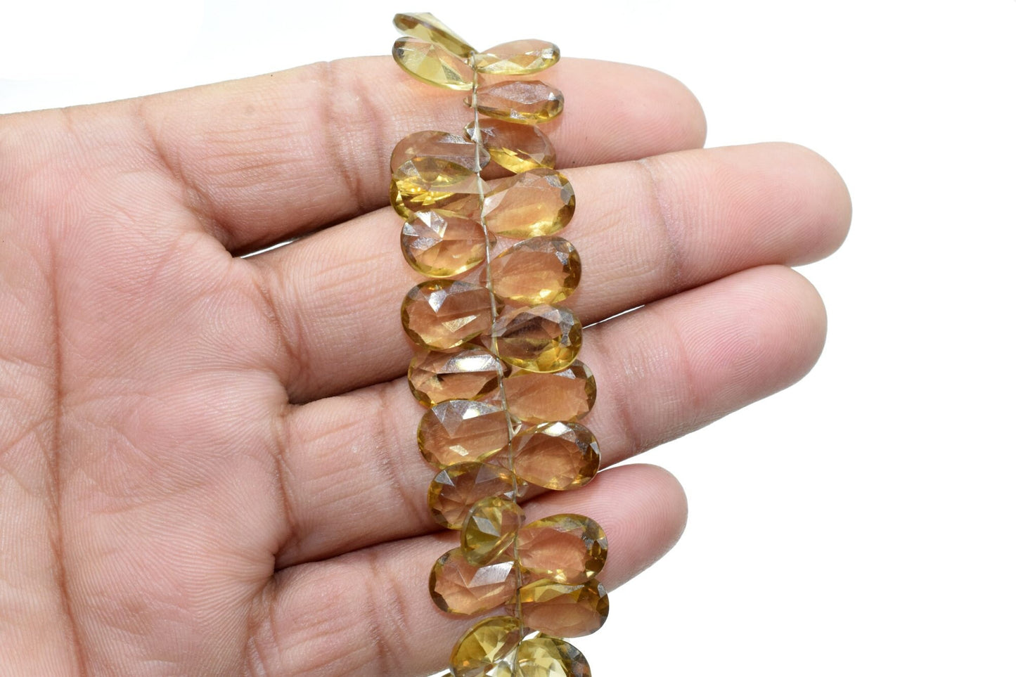 Natural Bear Quartz 8x12mm Faceted Pear Shape Briolettes,Super Finest Quality Beads,Gemstone Jewelry Beads,Pear Shape Beads,Bear Quartz Pear