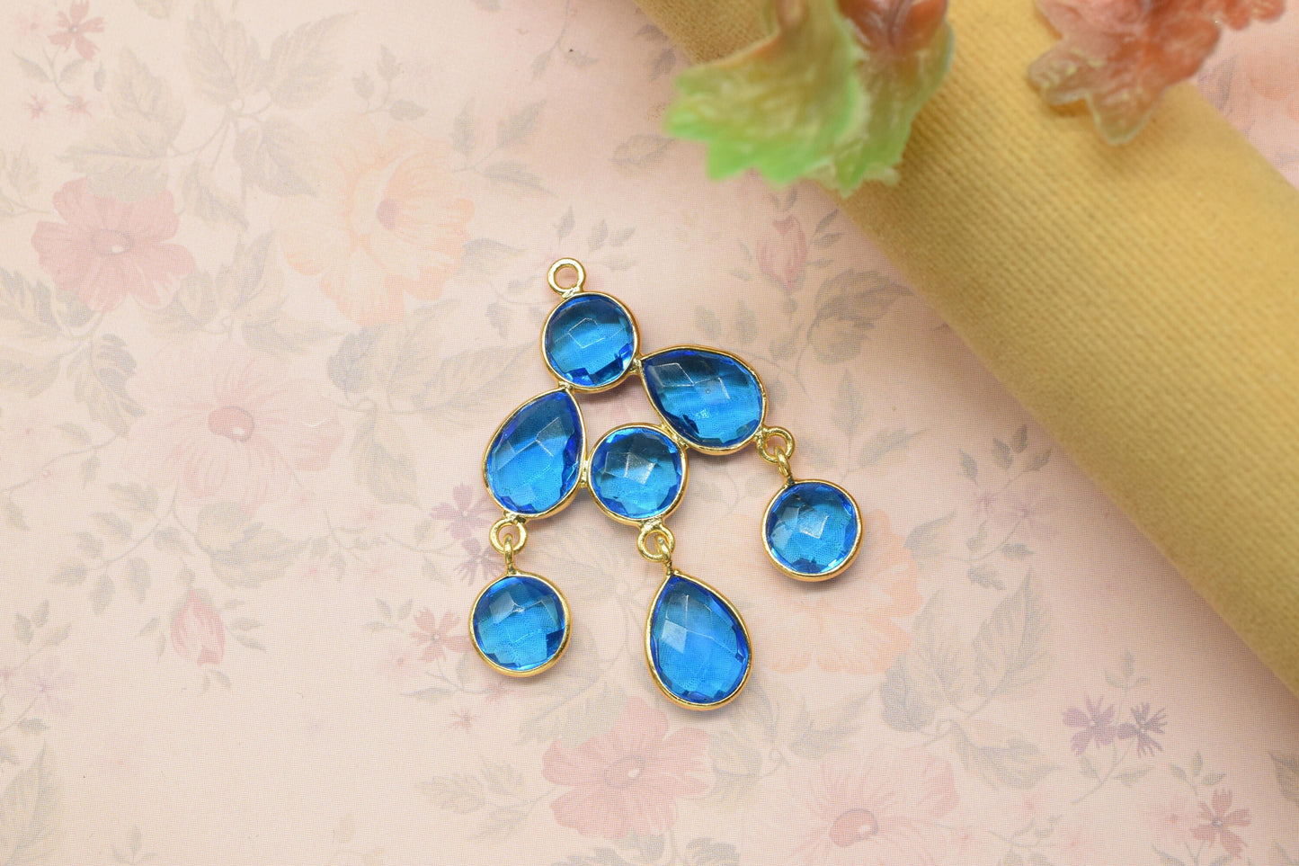 Chandelier Earring Connectors,Handmade Beads Jewelry,Boho Earrings,Components Earring,Findings Bezel Connectors,Station Link,Craft Supplies