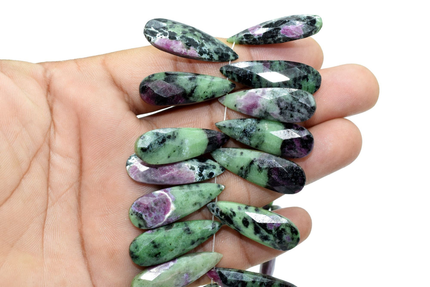 Natural Ruby Zoisite Long drop 10x30mm Briolettes,Ruby Zoisite Briolette,Ruby Zoisite Tear Drop Briolettes,jewelry supplies,jewelry making
