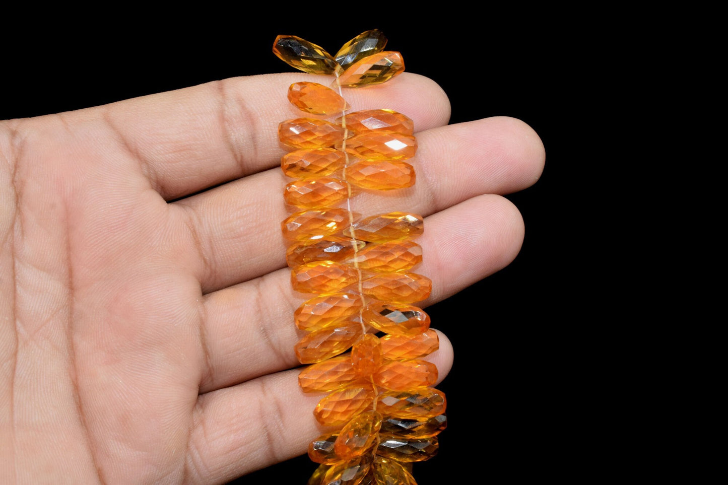 Beautiful Citrine Quartz Faceted Drop Gemstone,6x16mm Drop Shape Citrine Faceted Gemstone,Briolette Beads,Loose Gemstone,Teardrop Briolettes