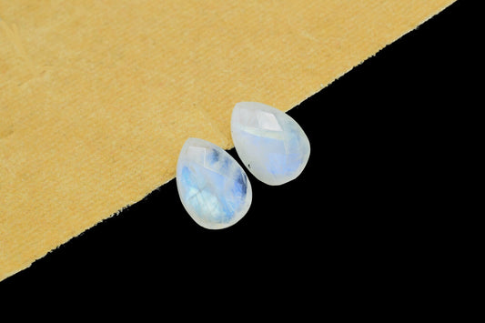 Rainbow Moonstone 10x14mm Briolette Pear,Moonstone Pear Faceted Briolette,Flashy Moonstone beads,Natural Gemstone for jewelry,Pear Briolette