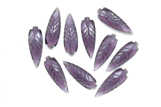 Amethyst 10x30mm Pear Shape Faceted carved Briolettes,Amethyst Carving Briolettes,Amethyst Leaf Shape Carved Briolettes,Carving Teardrop