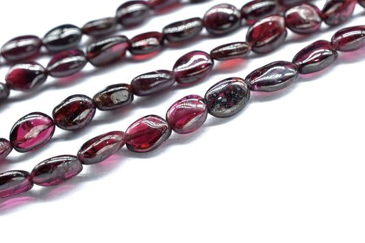 Garnet Oval Smooth Beads,Garnet Strands Beads,Gemstone Oval Shape Beads,Handmade Jewelry,Garnet Strands Beads,AAA Quality Jewelry Making