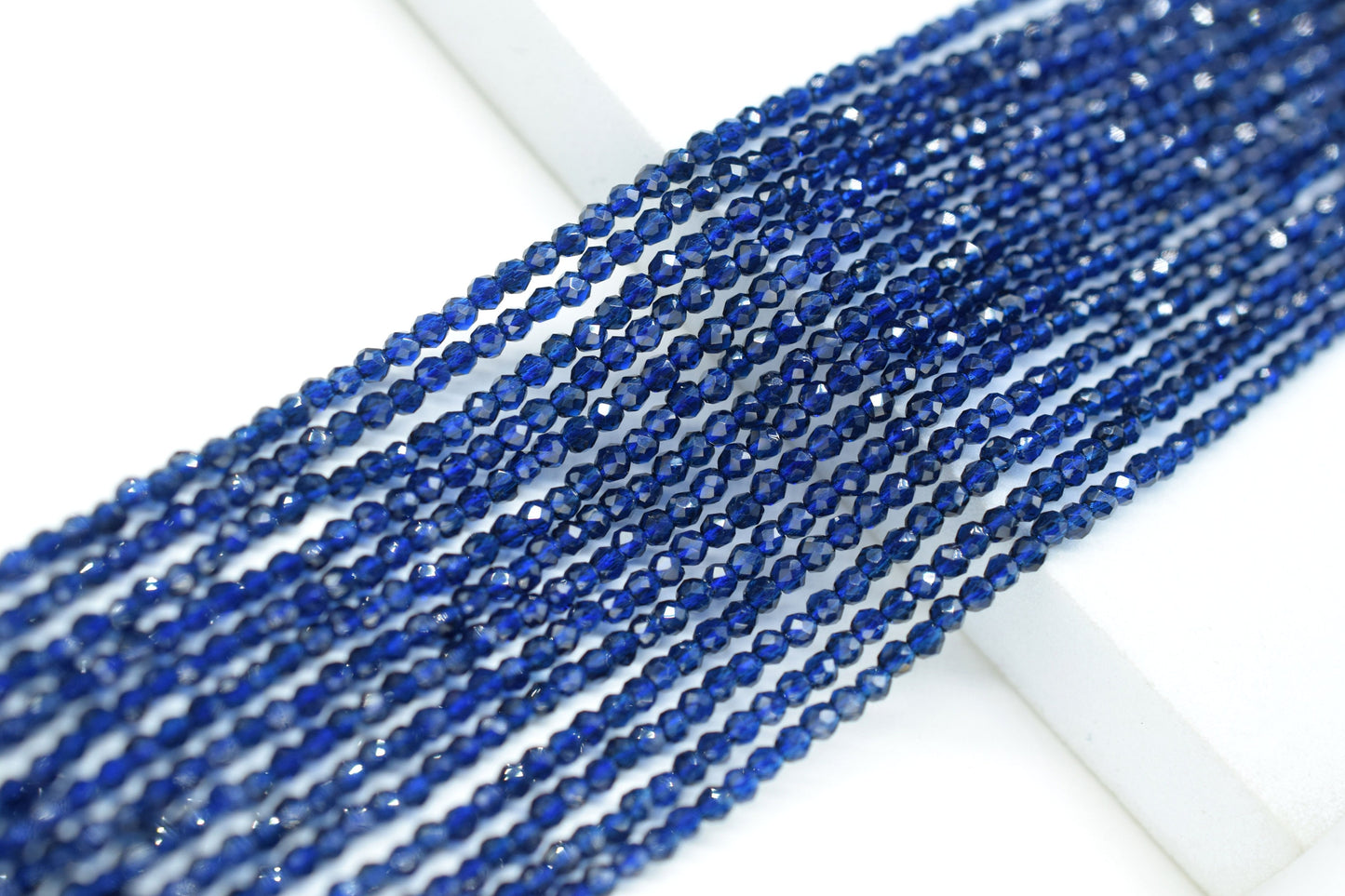 Blue Sapphire Facedted Beads/Beads Strand/Jewerly Making Beads/2mm Blue Sapphire Beads/Loose Gemstone Beads/Rondelle Beads/Gift