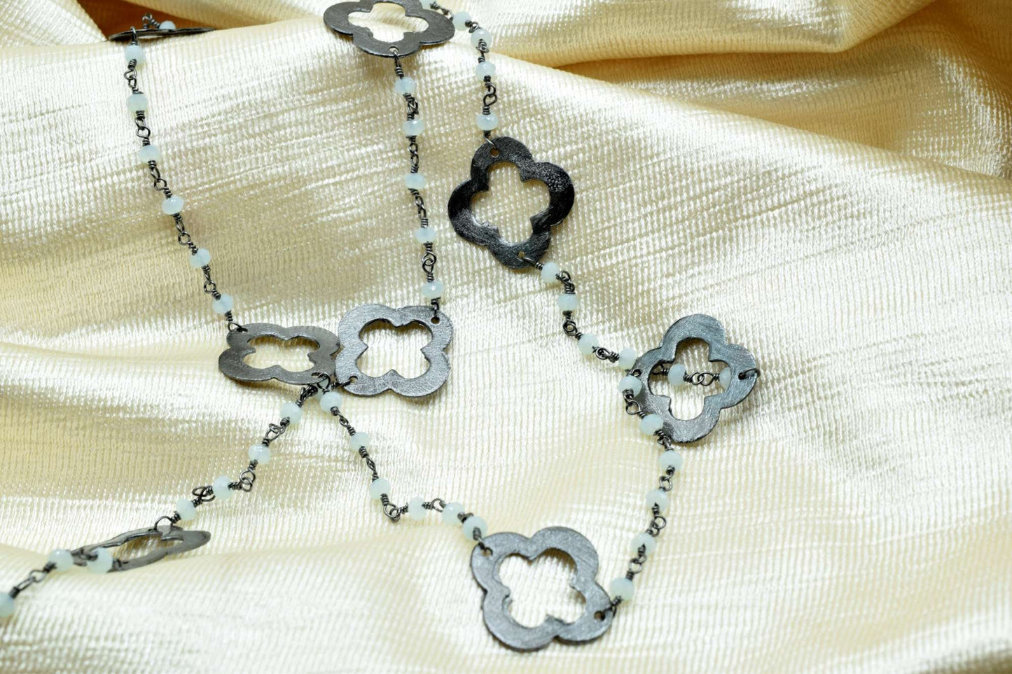 Aqua Chalcedony 3mm Beaded Chain,Aqua Chalcedony charms Rosary ,Gold Plating Wire Wrap Chain,Aqua Chalcedony Brass chain,jewelry making gift