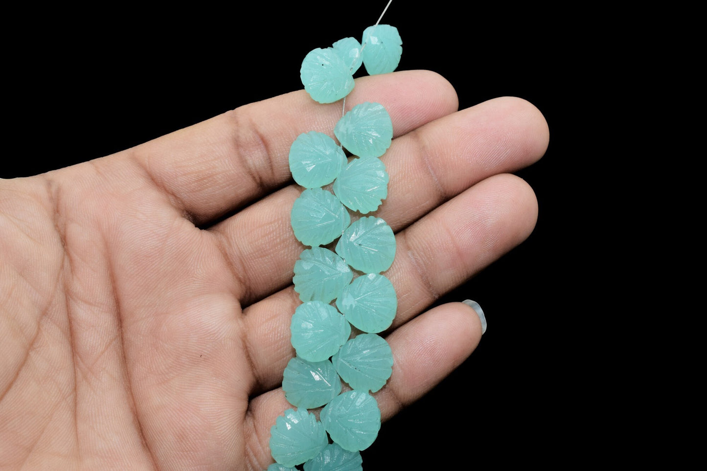 Aqua Chalcedony 12mm Carved Heart Shape Briolette,Carved Gemstone Beads,Aqua Chalcedony Carved Faceted Beads,Wholesale Price Beads,Carved