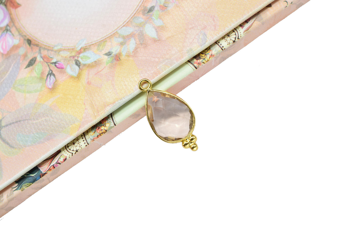 Morganite Gold Plated bezel Jewelry,Morganite Single Bail Pendant Jewelry,Morganite Gemstone Faceted 10x14mm Teardrop Shape Charms Pendant