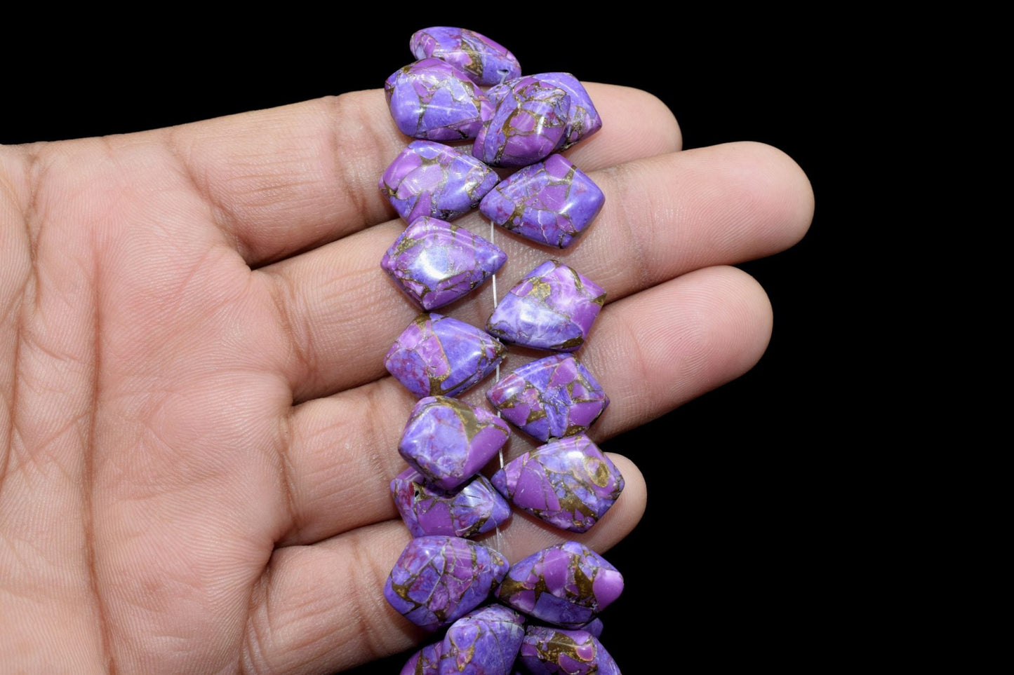 12x16mm Smooth Kite Shape Beads,Jewelry Making Gemstone,Turquoise Briolettes Bead,Purple Copper Turquoise Smooth Beads,Kite Shape Briolettes