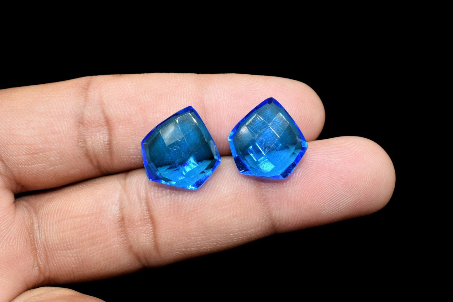 London Blue Topaz Fancy Shape Briolettes,15mm Fancy Shape Beads,Fancy Briolette,Quartz Jewelry Beads,Jewelry Making Supplies,15mm Fancy bead