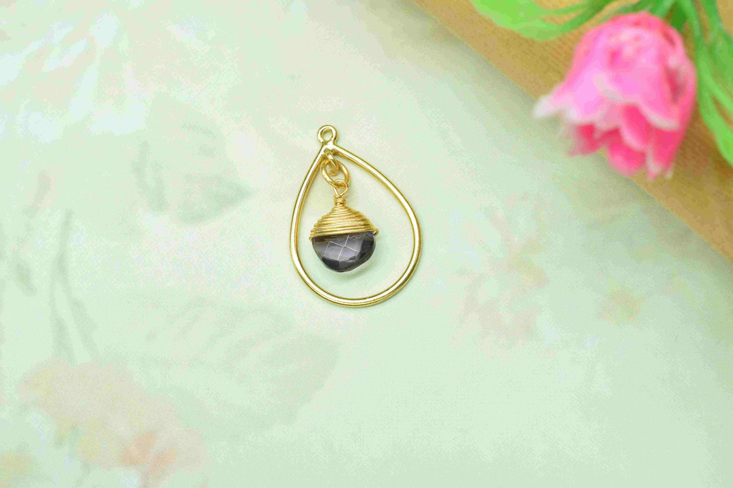 Natural Gemstone Earring,Handmade Wire Wrapped Connectors,Finding Earring,Components Dangle Earrings,Station Link Supply,Pendant Jewelry