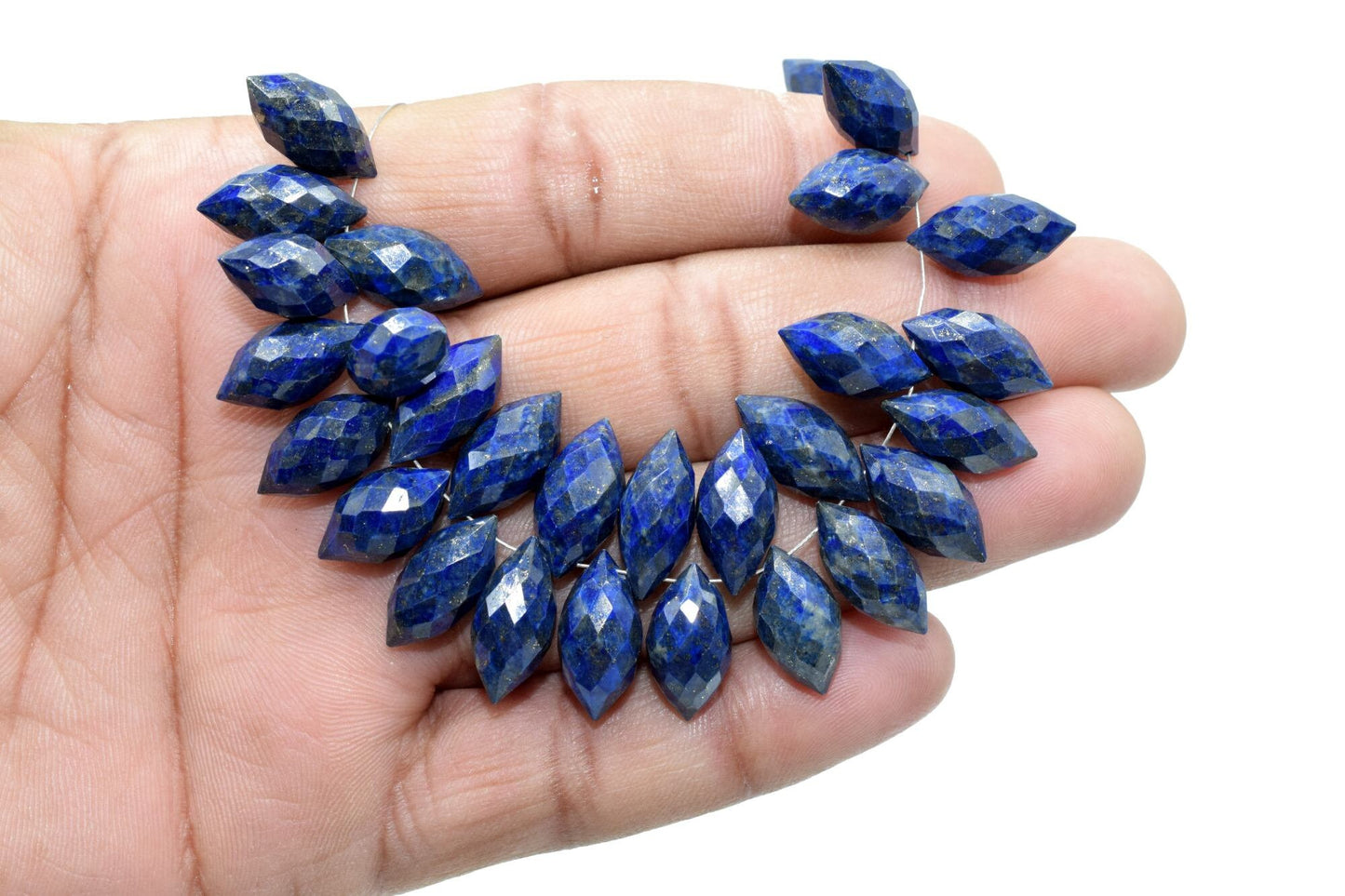 Lapis Lazuli Dew Drops faceted beads,8x16mm Dew Drops briolettes,Foxtail Briolettes,Fancy Cut Dew Drop beads,Lapis Lazuli briolettes,Beads