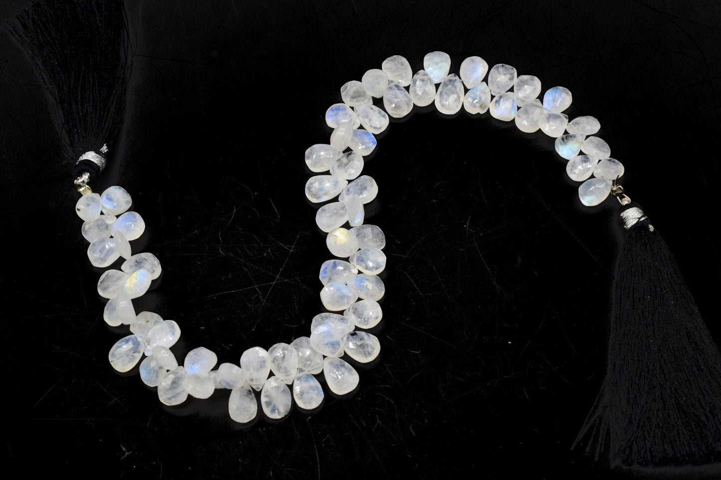 Moonstone pear Shape beads,Rainbow Moonstone Briolette,6x8mm teardrop faceted ,AAA Quality Briolette,9''pear shape strand,teardrop faceted