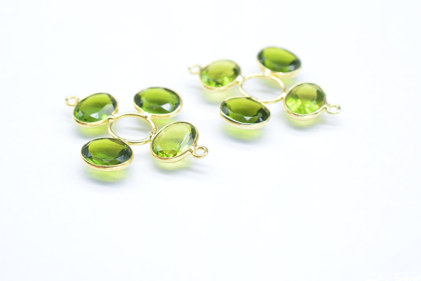 Peridot Gemstone Component/Peridot Faceted Cut Stones/Earring Component/Gemstone Pendant/Jewelry Making/Dangle Earring/Wholesale Supply