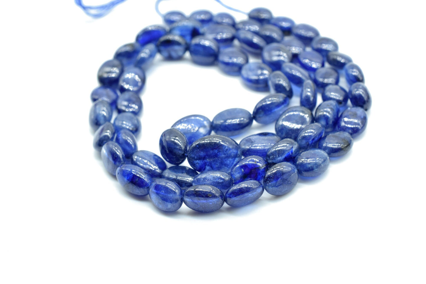 Blue Jade smooth oval nuggets Blue jade handmade Necklace Blue jade tumble Gemstones Pebble Beads,Blue jade beads