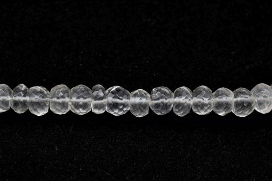 Natural Crystal 5mm faceted Rondelle Beads,Crystal beads,Jewelry Making beads Craft,Crystal Gemstone Bead,Crystal fine beads,Crystal jewelry