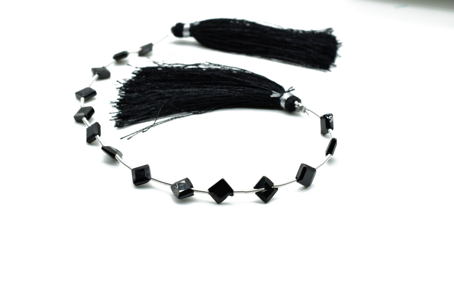 Black onyx Cushion Shape Briolettes, Black onyx Beads,Black onyx briolettes strand Jewelry making bead,AAA Quality 6mm cushion Briolette