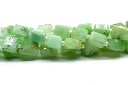Chrysoprase Faceted nugget Briolette string,Chrysoprase cushion,Jewelry making beads,Supplies beads,Chrysoprase Briolettes,Green Briolettes