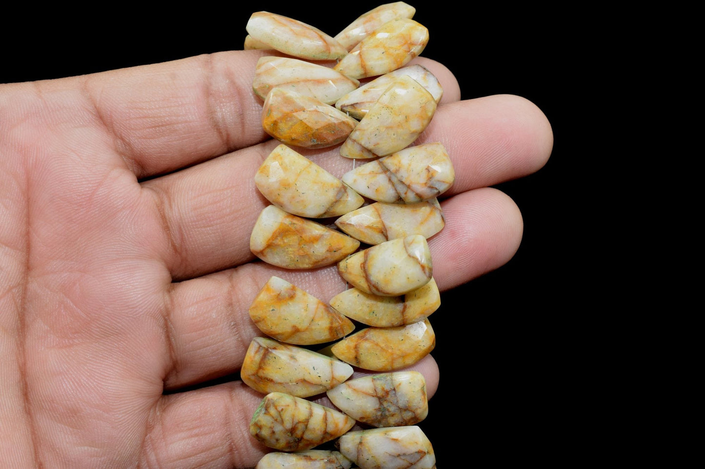 Picture Jasper 10x18mm Briolette Beads,Shark tooth shape beads,Shark tooth shape Briolettes,Picture Jasper Faceted Briolettes,Jasper beads