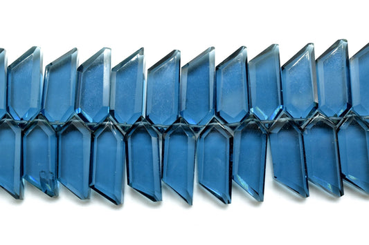 Navy Blue Chalcedony Fancy shape briolette,Blue Chalcedony Briolettes,Blue Chalcedony faceted bead, Gemstone Briolette,jewelry making supply