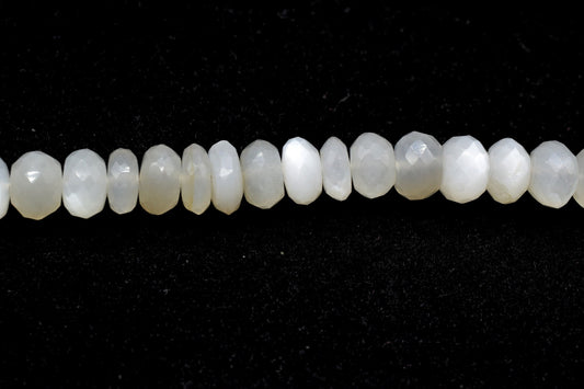 White Moonstone 6mm faceted Rondelle Beads,Moonstone beads,Jewelry Making beads Craft,Moonstone Gemstone Bead,Moonstone fine beads, jewelry