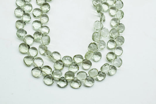 Natural Green Amethyst Heart Shape Briolette,green Faceted Heart Shape beads,Side Drilled beads,AAA Quality Briolettes,jewelry making beads,