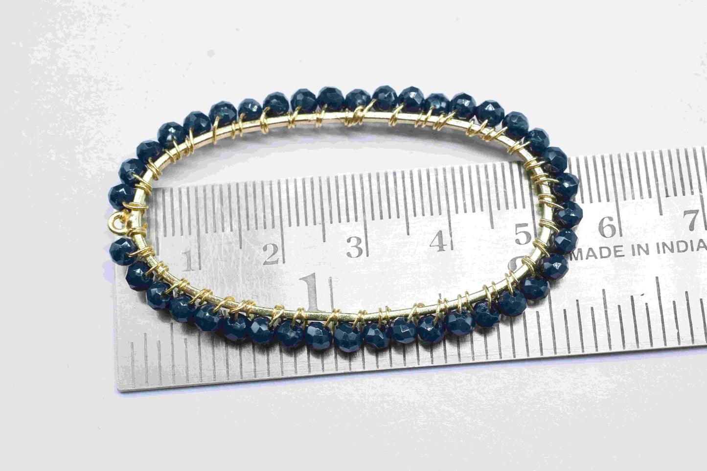 Blue Agate beads Finding Connector, Oval Pendant Component, Handmade Connector, Finding Necklace,Beaded Finding Component,Blue Agate jewelry