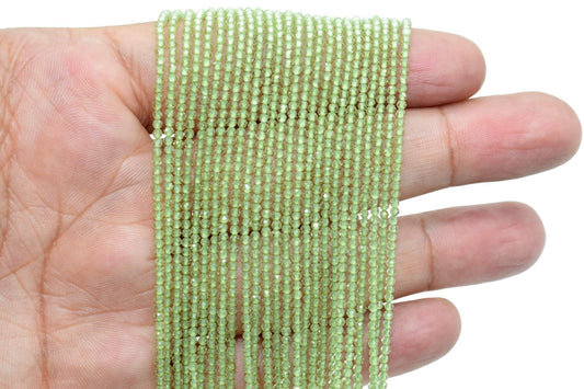 Natural Green Peridot beads,13" Bead Strand,green faceted beads,Micro beads strand,Tiny Spacer Beads,Peridot Beads,rondelle beads,AAA beads