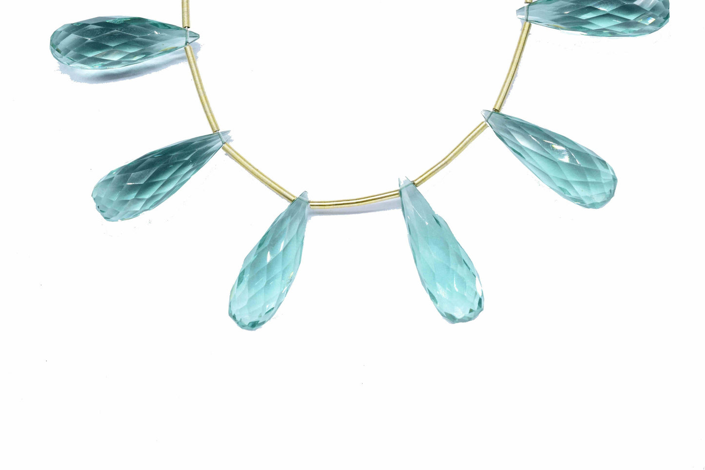 Green Amethyst Faceted Teardrop Shape Briolettes,10x30mm Teardrop Briolettes,Faceted Briolettes,Green Amethyst Briolettes,Amethyst Jewelry