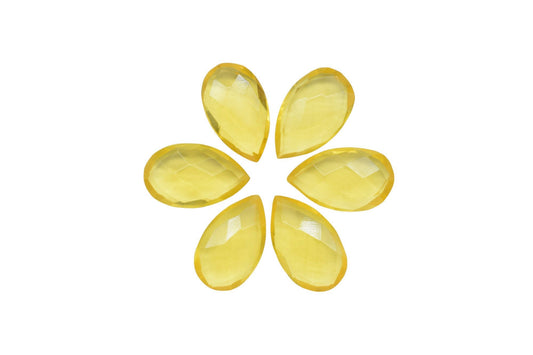 Citrine Faceted Pear Shape Briolettes,12x20mm Teardrop Beads,Citrine Briolette,Gemstone Beads,Jewelry Making Beads,Yelllow Gemstone Beads