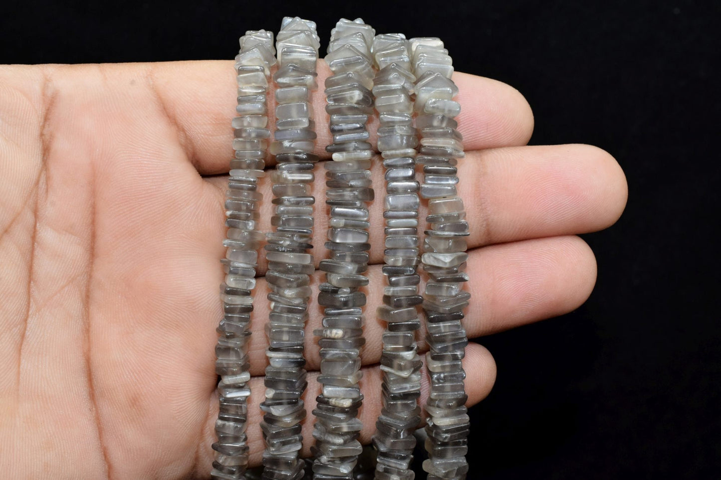 Grey Moonstone Heishi Beads Size 4-6MM 16 inch strand Approx,Moonstone Heishi Beads,Moonstone Heishi Cut Beads,Moonstone beads, smooth Beads