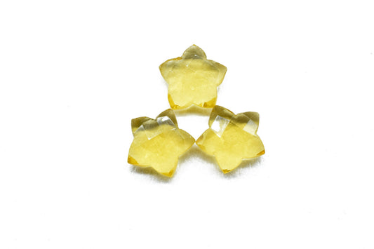 Citrine 14mm carved star shape Briolettes,star shape Faceted Briolette,Gemstone,Hand Carved Briolette,Carving Gemstone,Carved stones