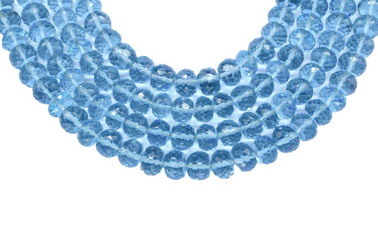 Iolite Quartz Faceted Rondelle Beads,Blue Iolite Faceted Rondelle Shape Gemstone Beads,Iolite Gemstone Faceted Beads,6" Faceted Iolite beads