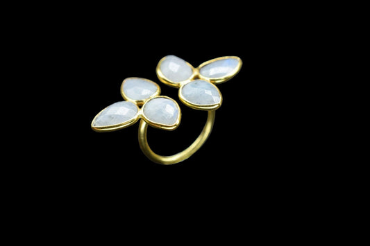 Rainbow Moonstone Ring/Moonstone Engagement Ring,june Birthstone Ring/bohemian ring/Gold Stacking Ring/Gold Plated Ring/Gemstone Ring/