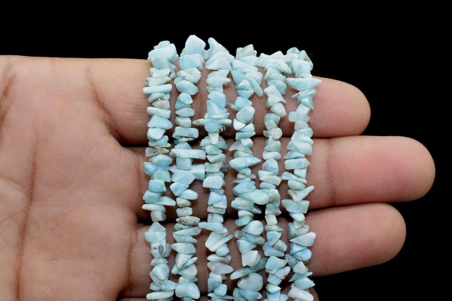Larimar Chip Beads Strand,Natural Blue Larimar Freeform Chip Nugget Beads ,Genuine Blue Larimar Gemstone,Pebble Shape for Necklace Bracelet