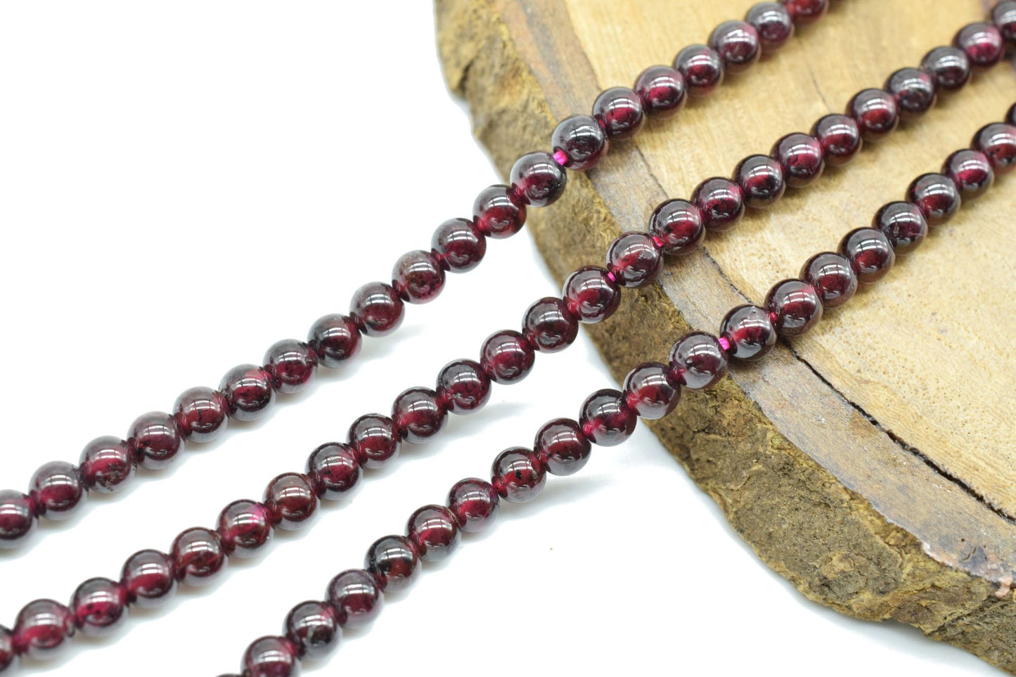Natural Garnet Beads 4mm beads,Red Color NOT Dyed Smooth Polished Round 16 Inch Strand,Gorgeous Smooth Red Garnet Beads-Grade A High Quality