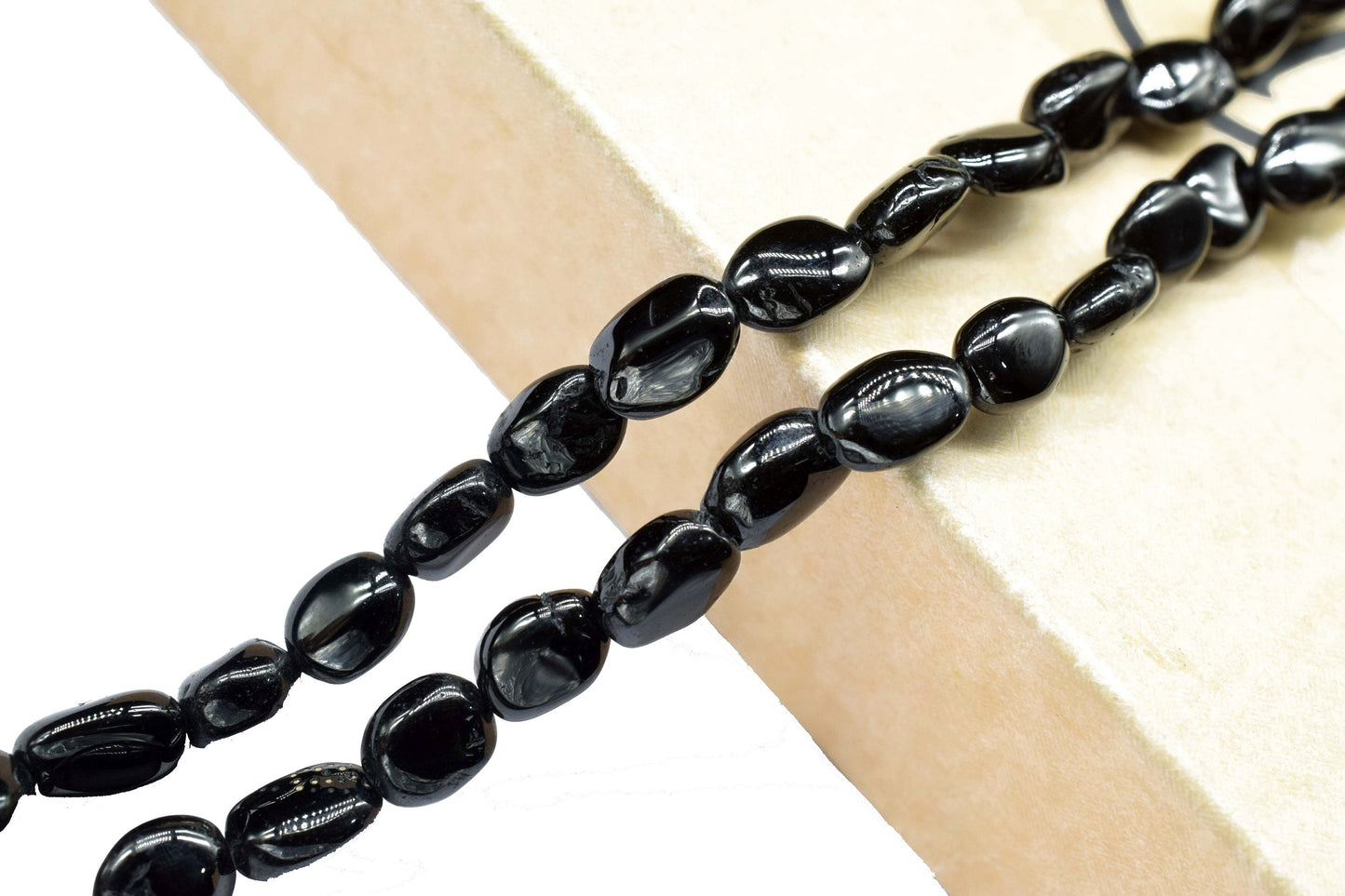 Natural Black Onyx Smooth Beads,Smooth Oval Beads, 13 Inch Smooth Black onyx Oval Necklace,AAA Quality,Black Onyx Jewelry Making Craft,Gift