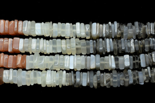 Multi Moonstone Heishi Beads Size 4-6MM 16 inch strand Approx,Moonstone Heishi Beads,Moonstone Heishi Cut Beads,Moonstone bead,smooth Beads