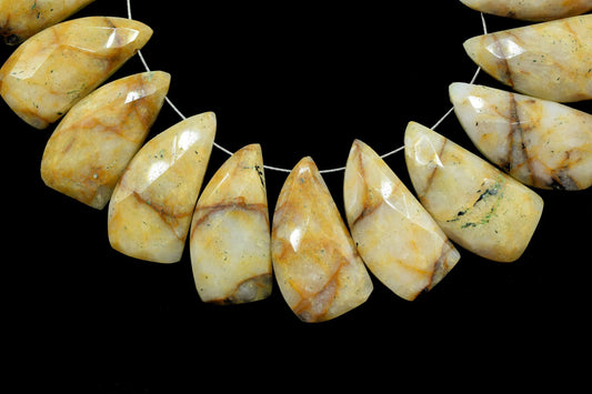 Picture Jasper 10x18mm Briolette Beads,Shark tooth shape beads,Shark tooth shape Briolettes,Picture Jasper Faceted Briolettes,Jasper beads