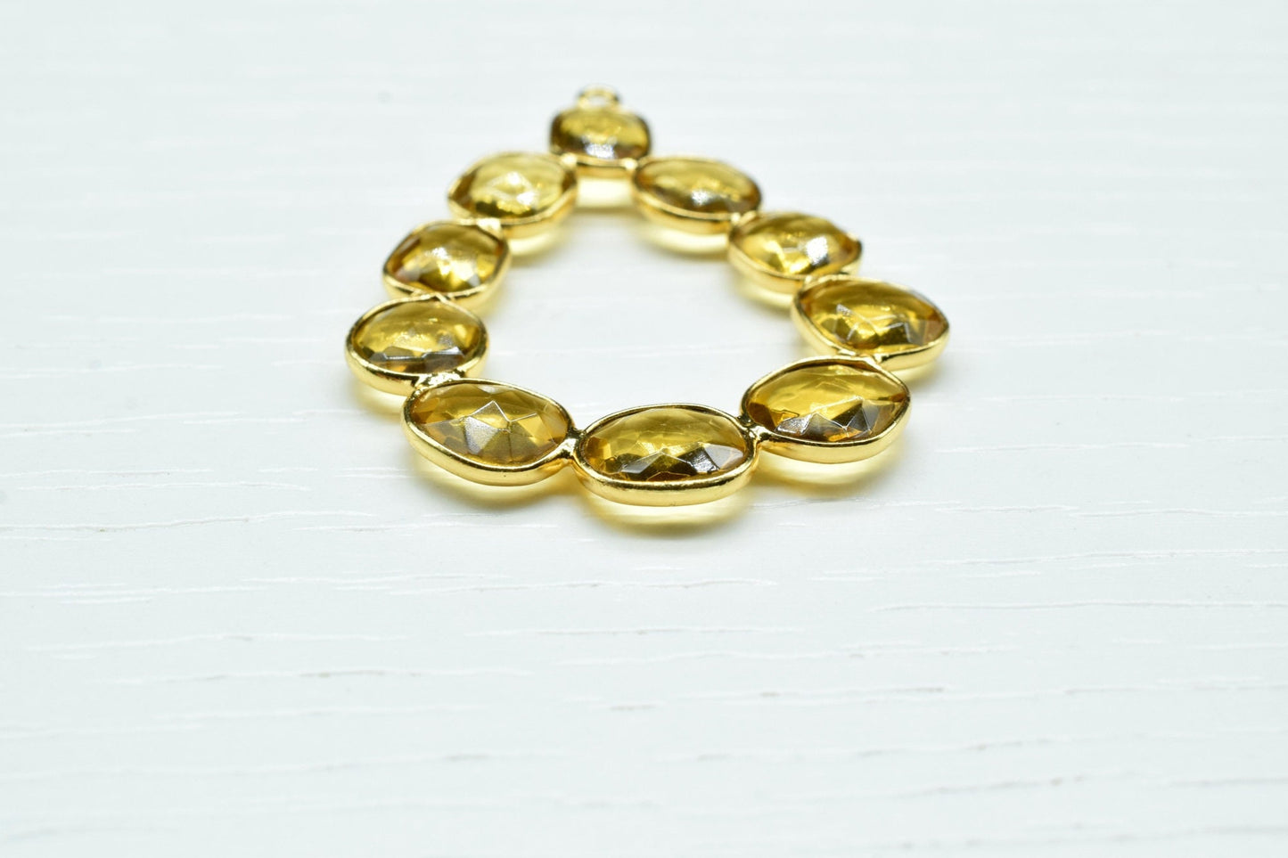 Citrine Quartz Gemstone Pendant Earring Component Jewelry,Citrine Quartz Earring Connectors,Citrine Gemstone Gold Plating Pendant Jewelry