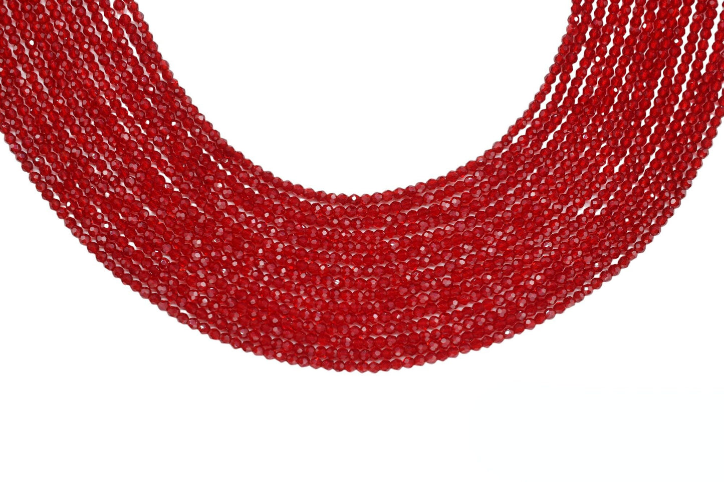 Red Quartz Faceted Beads/Beads Strand/Jewerly Making Beads/2mm Red Beads Strand/Loose Gemstone Beads/Rondelle Beads/Gift