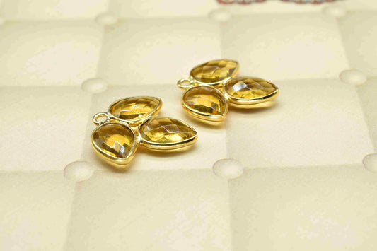 Citrine component,Handmade Jewelry,Citrine Quartz Bezel Component,Citrine Jewelry Making Supply,Gemstone Component,Attached Bezel Pendant