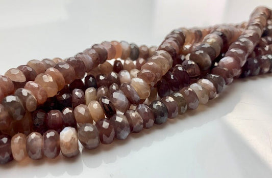 Chocolate Moonstone 6mm Faceted Roundel Beads faceted Roundel beads,Moonstone Beads,Rondelle Shape Beads,Moonstone Shaded,Faceted Briolettes