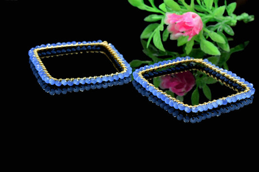 Blue Quartz Dangle Earring Component,Gemstone Wire Wrapped Component,Beaded Earring Connector,Finding Necklace Connector,Blue Quartz Jewelry