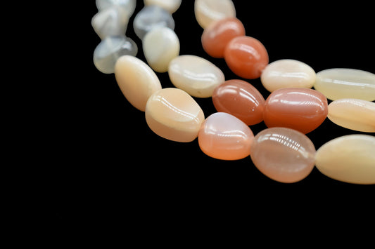 Natural Gemstone Nuggets Beads/Smooth Beads/Jewelry Making Craft/Multi Moonstone Nuggets Beads/Handmade Jewelry/Jewelry Component/B'day Gift