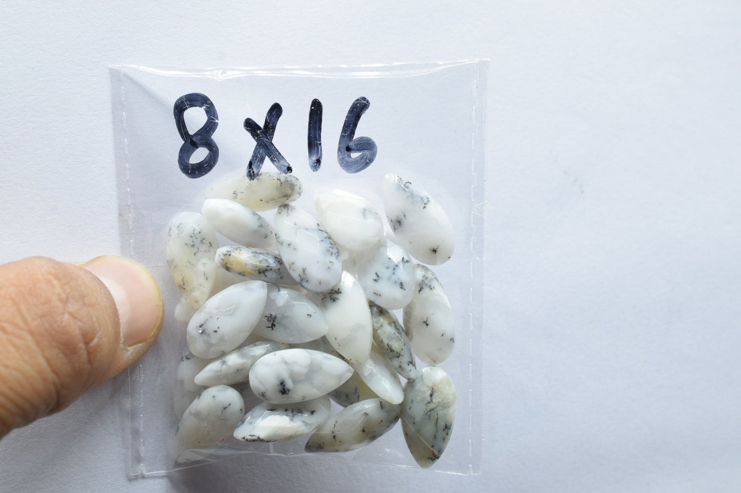 Dendrite Opal 8x16mm Faceted Pear Shape Briolettes,Teardrop Beads,Semi-Precious Gemstones Bead,Calibrated Pear Bead,Dendrite Opal pear