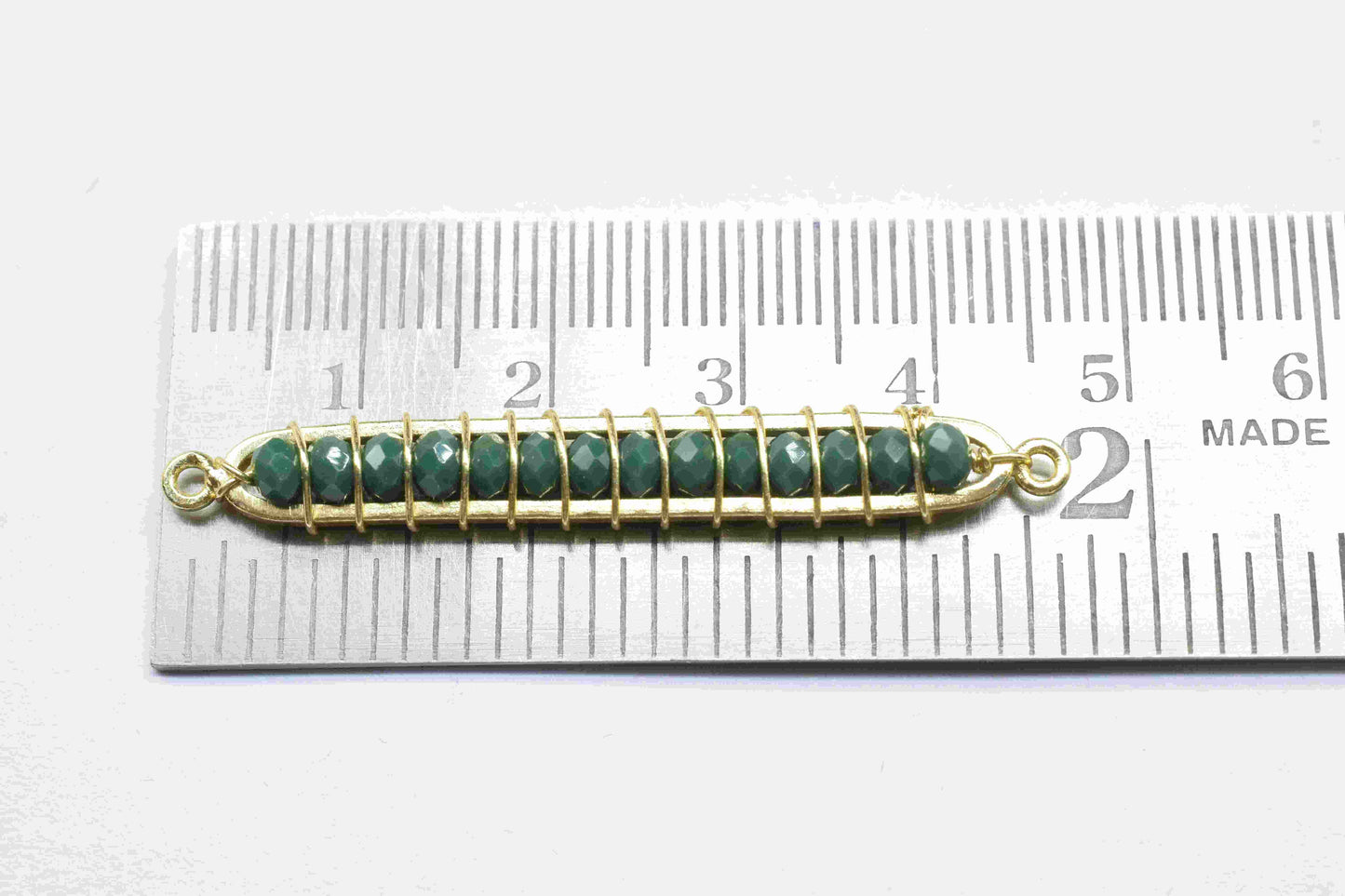 Green Agate beaded Bar Finding Connector,Gemstone Bar Pendant Necklace,Agate Bar Bracelet,Beaded Bar Findings Component,Green Agate jewelry,