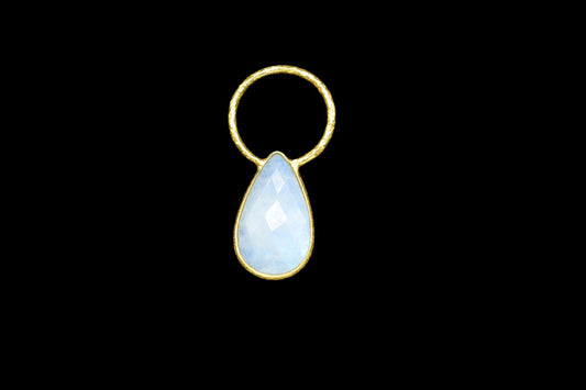 Moonstone Jewelry Pendant/Moonstone Charms Pendant/Gold Plated Jewelry/Brass Connector Charms/Handmade Jewelry/Women Jewelry/B'day Gift